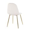 Lumisource Pebble Chair in Gold Steel and Cream Velvet, PK 2 CH-PEBBLE AUVCR2